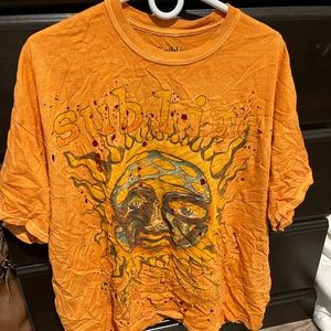 Sublime over sized t shirt distressed